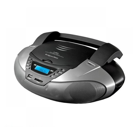 Kruger&Matz KM3902 - Boombox s CD, USB, SD, FM, displej, AUX, 6 x repro, 22W, black/silver - Kruger&Matz KM3902 (foto 2)