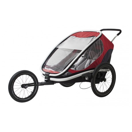Dětský vozík za kolo Hamax Outback "2in1" - červená/šedá/černá - Hamax Outback "2in1" -&nbsp;červená/šedá/černá (foto 1)