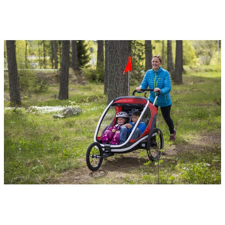 Dětský vozík za kolo Hamax Outback "2in1" - červená/šedá/černá - Hamax Outback "2in1" -&nbsp;červená/šedá/černá (foto 3)