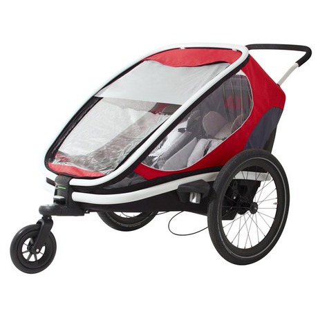 Dětský vozík za kolo Hamax Outback "2in1" - červená/šedá/černá - Hamax Outback "2in1" -&nbsp;červená/šedá/černá (foto 5)