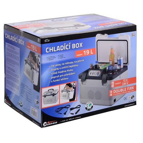 Autochladnička Compass 19 l + display 220V/24V/12V DOUBLE - Compass 07130 19l (foto 8)