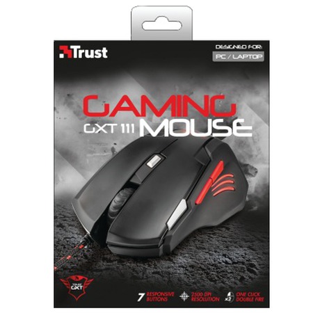 Myš Trust GXT 111 / optická / 7 tlačítek / 2500dpi - černá/červená - Trust GXT 111 Gaming Mouse (foto 1)