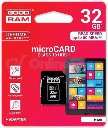Paměťová karta GOODRAM 32GB CL10 UHS1