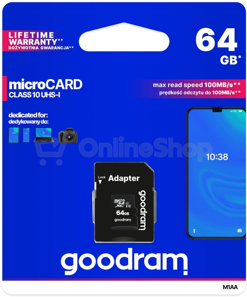 Paměťová karta GOODRAM 64GB CL10 UHS1