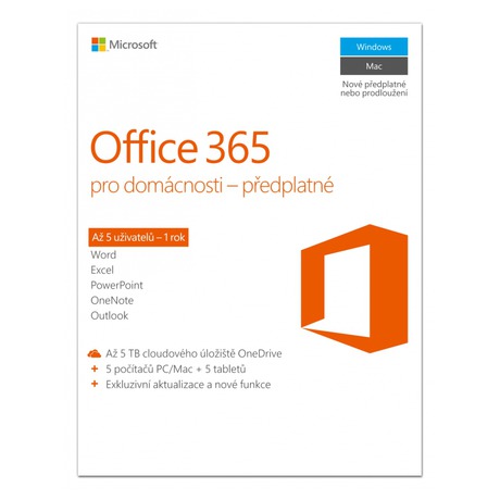 Software Microsoft Office 365 pro domácnosti CZ