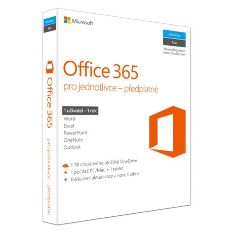 Software Microsoft Office 365 pro jednotlivce CZ