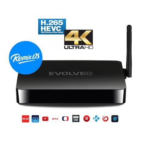 Multimediální centrum Evolveo Android Box Q5 4K, Quad Core PC (Remix OS)