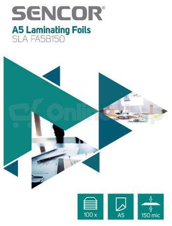 Fólie laminovací SENCOR SLA FA5B150 A5 150mic 100ks