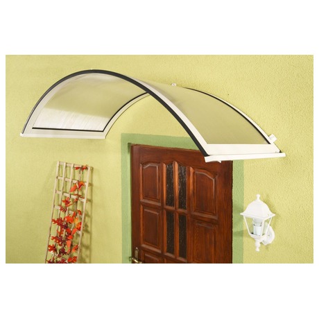 Set vchodová stříška a boční stěna LANITPLAST ONYX 250/75 bílá - LanitPlast ONYX 250/75 bílá (foto 1)