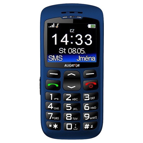 Mobiln telefon ALIGATOR A670 Senior + nabjec stojnek, modr
