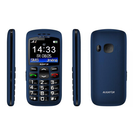 Mobiln telefon ALIGATOR A670 Senior + nabjec stojnek, modr