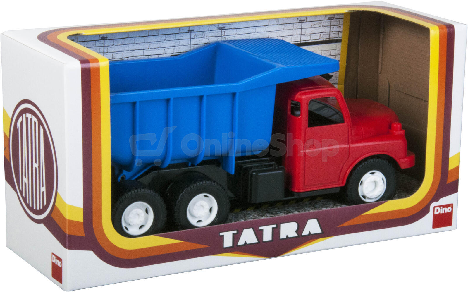 Auto Dino Tatra 148 plast sklápěč 30 cm, červenomodrá