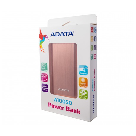 Power Bank A-Data A10050 10050 mAh - růžová - ADATA A10050 10050mAh -&nbsp;růžová (foto 7)
