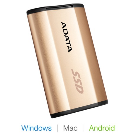 Externí SSD disk ADATA SE730 250GB, zlatý