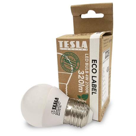 Žárovka LED Tesla mini globe, 4W, E27, teplá bílá