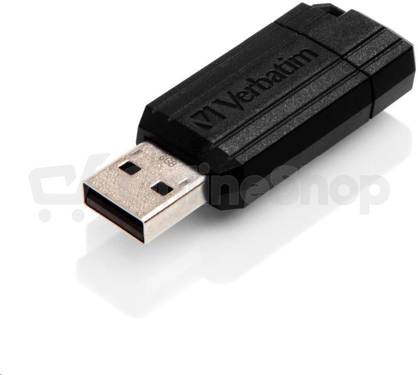 USB Flash disk Verbatim Store'n'Go 8GB PinStripe, černý (49062)