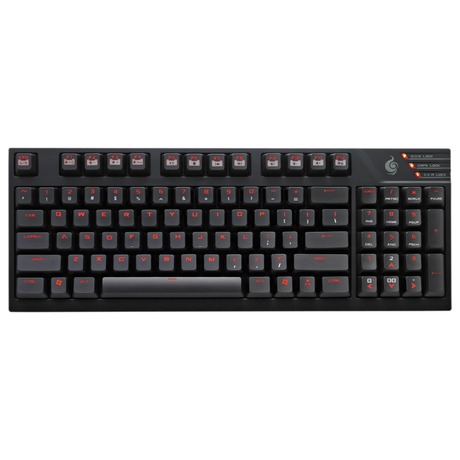 Cooler Master QuickFire TK, herní klávesnice, Brown Switch, bílé LED, US&nbsp;layout, černá (foto 1)