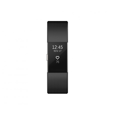Fitness náramek Fitbit Charge 2 small - Black Silver - Fitbit Charge 2&nbsp;small -&nbsp;Black Silver (foto 1)