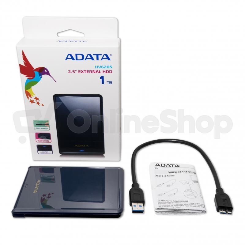 HDD ext. 2,5" ADATA HV620S 1TB - modrý