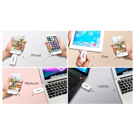Flash USB A-Data UE710 64GB pro Apple USB 3.0 - bílá