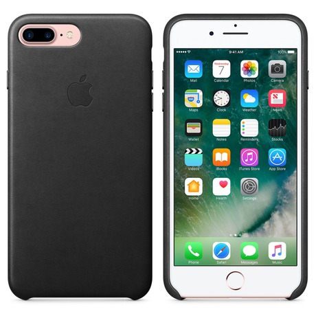 Kryt na mobil Apple Leather Case pro iPhone 7 Plus - černý - Apple Leather Case pro iPhone 8&nbsp;Plus /&nbsp;7 Plus  -&nbsp;černý (foto 1)