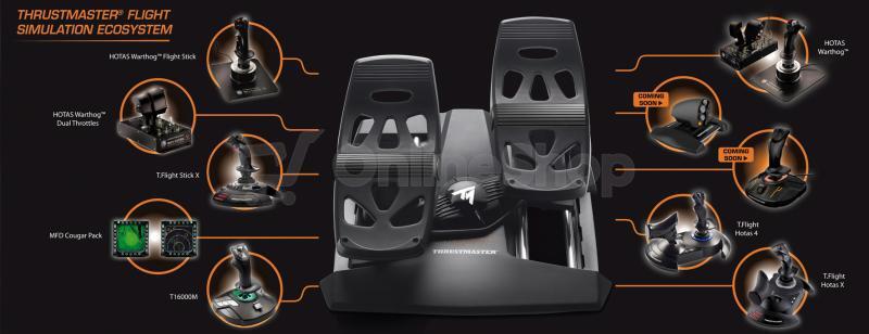 Thrustmaster Joystick T16000M FLIGHT PACK + plynový pedál + pedálová sada, pro PC (2960782)