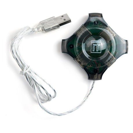 USB Hub Connect IT USB 2.0 / 4x USB 2.0 - černý