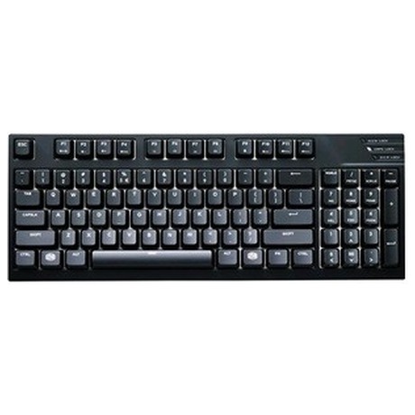Cooler Master MasterKeys Pro M White, herní klávesnice, Brown Switch, bílé LED, US layout, černá