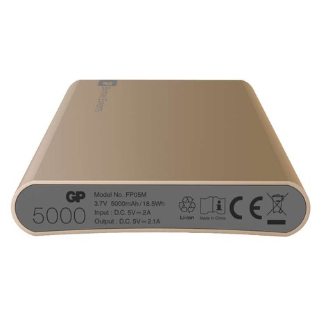 Power Bank GP FP05MA 5000 mAh - zlatá - GP FP05MA 5000mAh -&nbsp;zlatá (foto 7)