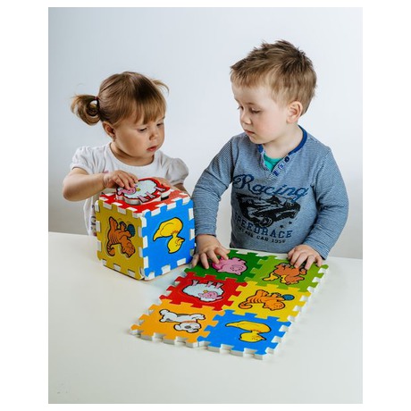 Pnov puzzle Moje prvn zvtka Teddies 15x15x1,2cm 6ks