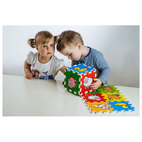 Pnov puzzle Moje prvn zvtka Teddies 15x15x1,2cm 6ks