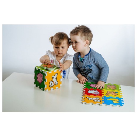 Pnov puzzle Moje prvn zvtka Teddies 15x15x1,2cm 6ks