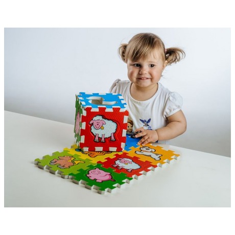 Pnov puzzle Moje prvn zvtka Teddies 15x15x1,2cm 6ks