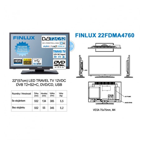 Televize Finlux 22FDMA4760