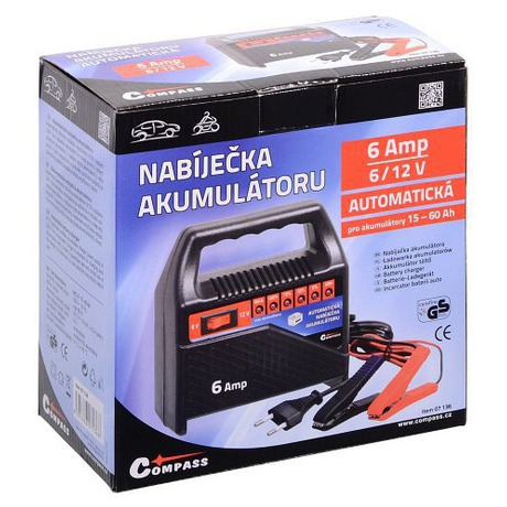 Nabíječka autobaterií Compass 6Amp 6/12V - Compass 07136 6/12V 6A (foto 2)