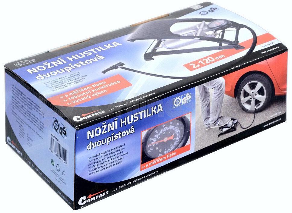 Pumpa nožní COMPASS 09154 s manometrem