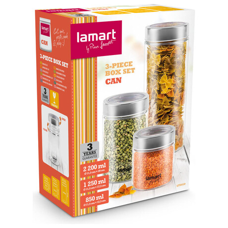 Sklenn kuchysk dza Lamart LT6010 kulat, 3ks