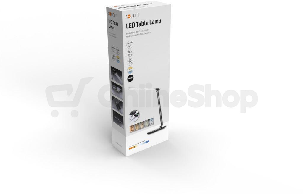 Stolní LED lampička Solight WO37-B, stmívatelná, 12W, volba teploty světla, černá