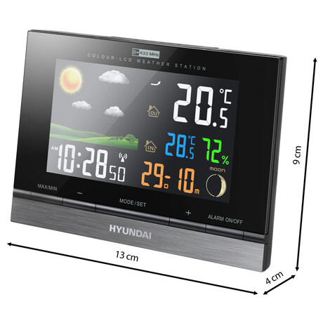 Meteostanice Hyundai WS 2303, barevn displej