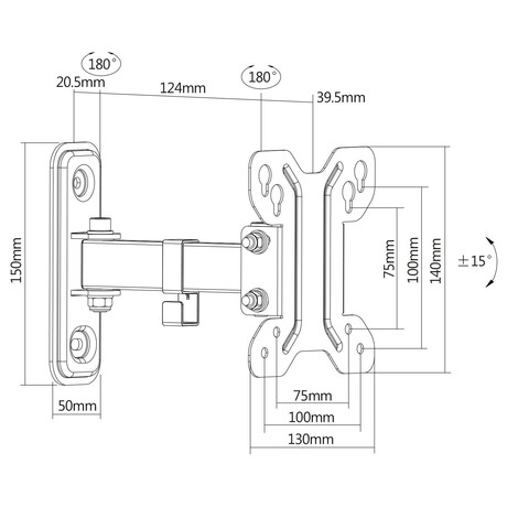 Drk TV GoGEN S polohovateln, pro hlopky 13'' a 27'', nosnost 30 kg