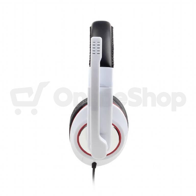 Sluchátka s mik Gembird MHS-001 Gaming glossy white