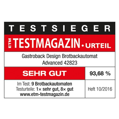 Gastroback 42823-Profi designová domácí pekárna,18 programů, časovač,500W - GASTROBACK 42823 (foto 5)