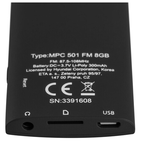 MP3 pehrva Hyundai MPC 501 FM, 8GB, 1,8