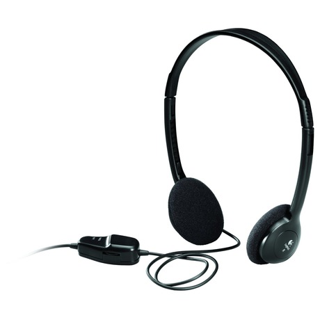 sluchátka Logitech Dialog-220 stereo, Black - Logitech Dialog-220 stereo, Black (foto 1)