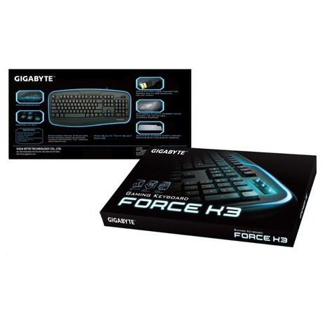 Klávesnice GIGABYTE Force K3 USB černá