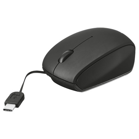 myš TRUST Retractable Mini Mouse - black, USB C - Trust Retractable Mini Mouse -&nbsp;black, USB C (foto 2)