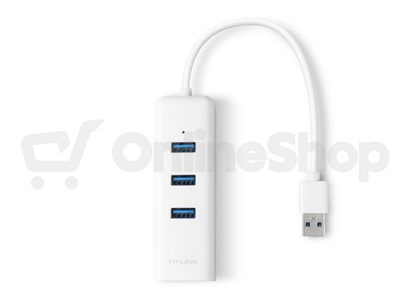 TP-Link UE330 USB 3.0 3-portový USB hub & gigabitový ethernet adaptér