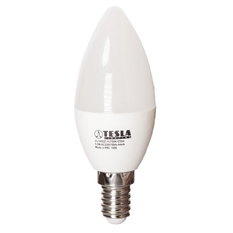 Žárovka LED Tesla svíčka, 5,5W, E14, teplá bílá - Tesla svíčka, 5,5W, E14, teplá bílá (foto 3)