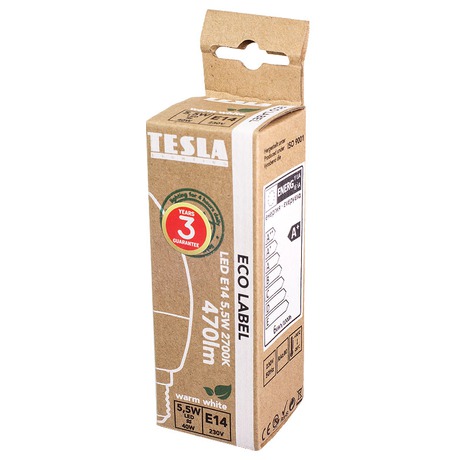 Žárovka LED Tesla svíčka, 5,5W, E14, teplá bílá - Tesla svíčka, 5,5W, E14, teplá bílá (foto 5)