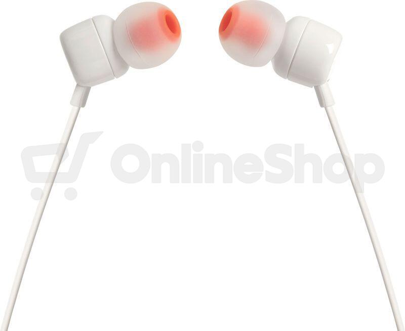 Sluchátka JBL T110, bílá